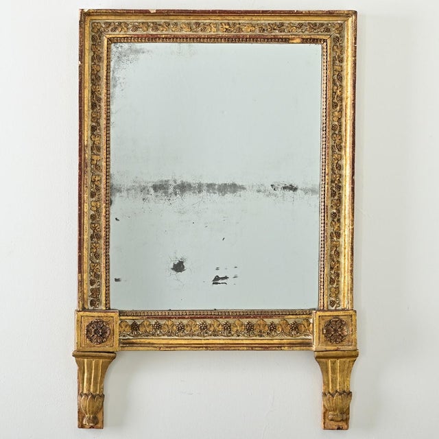 18th Century French 18th Century Gilt Bridal Mirror For Sale - Image 5 of 12