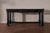 Console table composed of reclaimed elements, France, circa 1960. The finish is Shou Sugi Ban, the Japanese technique in...