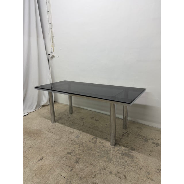 Mid-Century Modern Tobia Scarpa Smoked Glass “Andre” Dining or Conference Table for Gavina, 1970s For Sale - Image 3 of 18