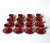 Mid-Century Modern Mid-Century Swedish Handmade Red Ceramic Glogg 12 Cups & 12 Saucers For Sale - Image 3 of 13