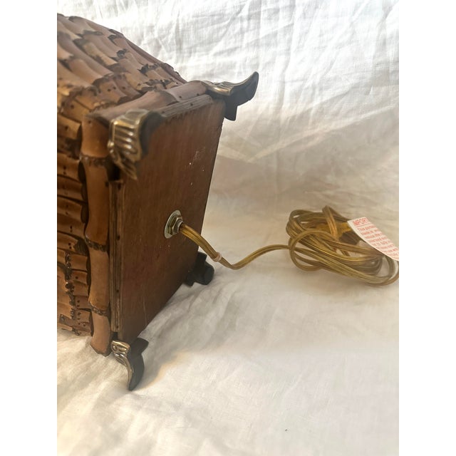 Wood 1980s Chinoiserie Asian Style Bamboo Table Lamp For Sale - Image 7 of 7