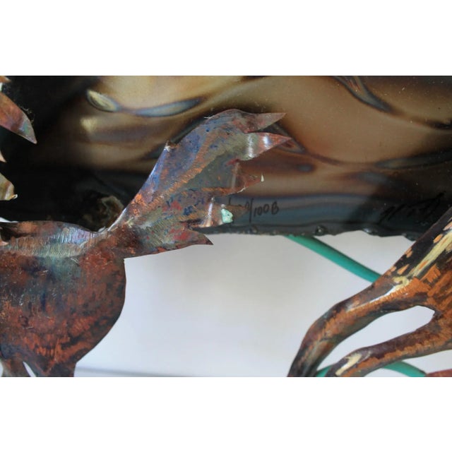 Mid-Century Brutalist Mixed Metal Mustang Sculpture Wall Hanging For Sale - Image 11 of 11