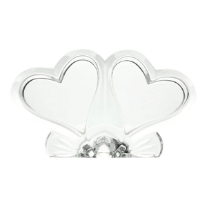Waterford (Marquis) “Sweet Memories” Crystal Double Heart Mini Picture Frame