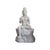 Chinese White Marble Stone Sitting Kwan Yin Tara Bodhisattva Statue For Sale - Image 9 of 9