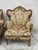 Set of Louis XV Style Armchairs in Brocade and Velvet Fabric, 1920s For Sale - Image 3 of 8