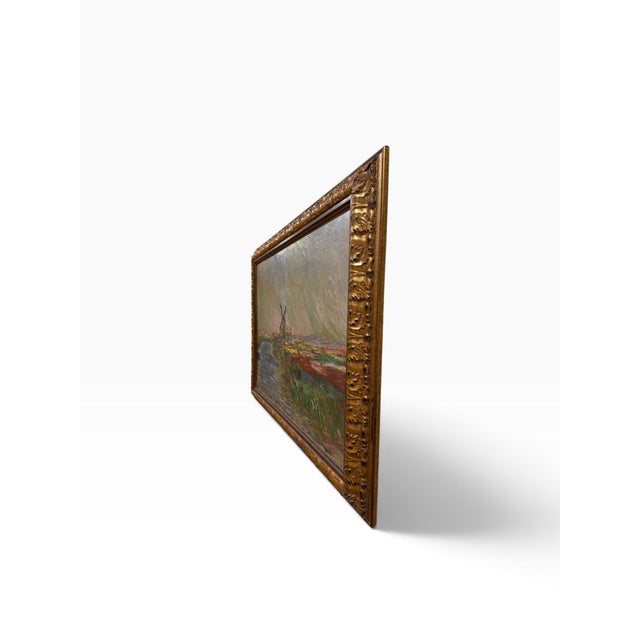 Oversized Claude Monet "The Tulip Field, Holland" Limited Edition Artist-Enhanced Framed Canvas - #731/980 For Sale - Image 4 of 9