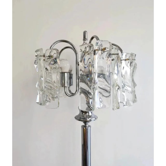 Impressive Paolo Venini Murano Foot Lamp All glass pendants in perfect condition Chromed metal showing its age Original...