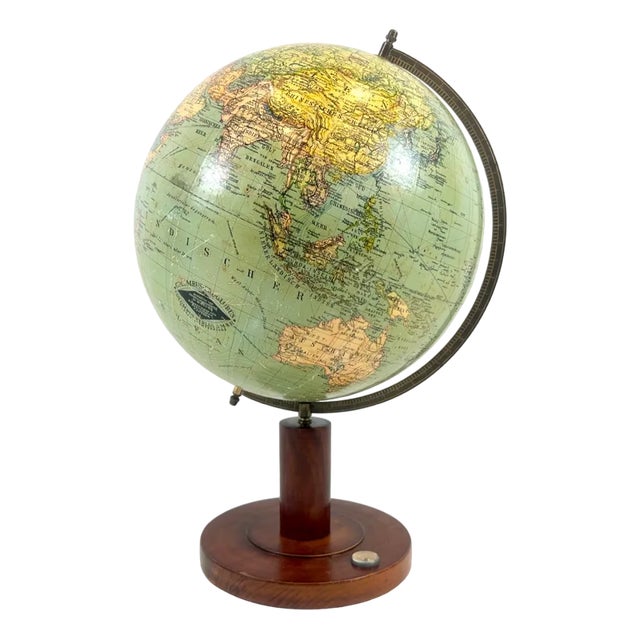 Vintage Terrestrial Globe by R. Neuse & C. Luther for Columbus Verlag, 1936 For Sale