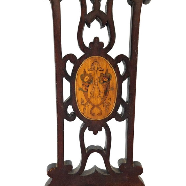 Antique English Art Nouveau Chairs, 1890s, Set of 2 For Sale - Image 6 of 7