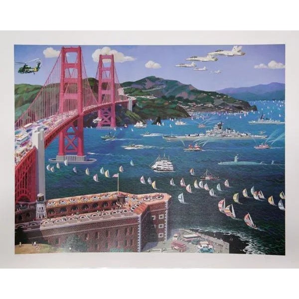 Golden Gate Bridge Chen, Alexander Serigraph, Signed Edition: 727/1250 Size: 17 in. x 22 in. (43.18 cm x 55.88 cm)