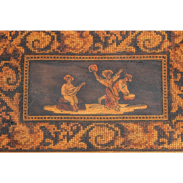 Victorian Exceptional Antique Grand Tour Marquetry Wood Box Italian Inlaid Victorian Decorative Home Decor For Sale - Image 3 of 13