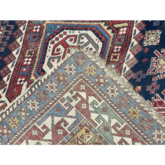 Textile Antique Caucasian Shirvan Rug 4’ X 7’11” For Sale - Image 7 of 7