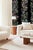 Mahjong Floral Stripe Grasscloth Wallpaper by House Party | Blank Black | 8 Yards For Sale In Charlotte - Image 6 of 8
