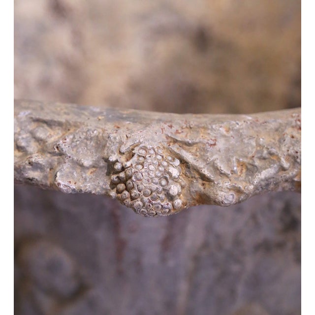 Pair of Mid-Century French Weathered Cast Lead Garden Urn Planters For Sale In Dallas - Image 6 of 11