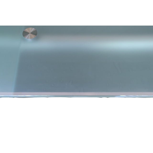 Vintage 1980 Glass & Metal Roche Bobois Dining Table With Extensions Included For Sale - Image 10 of 12