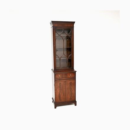 Vintage Georgian Slim Bookcase, 1950 For Sale - Image 12 of 12