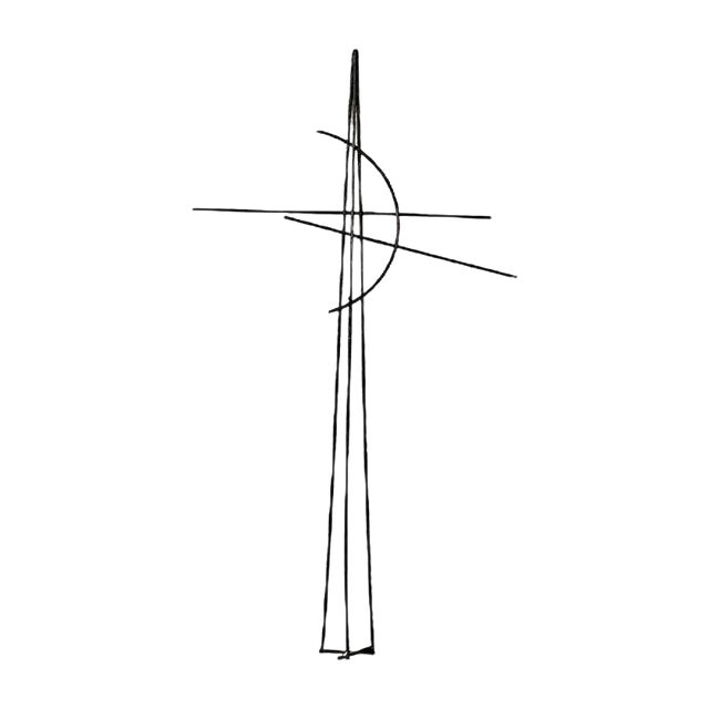 Black Lacquered Iron Sculpture by Fred Leyman For Sale