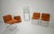 Iconic set of four vintage folding chairs in chromed steel rod from the 1970s, designed by renowned Italian designer...