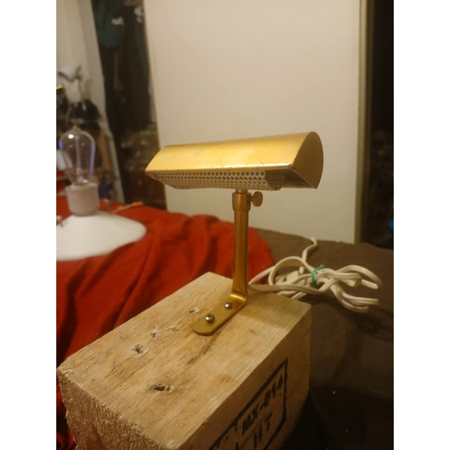 1970s Petite Brass Picture /Piano Lamp For Sale - Image 9 of 11