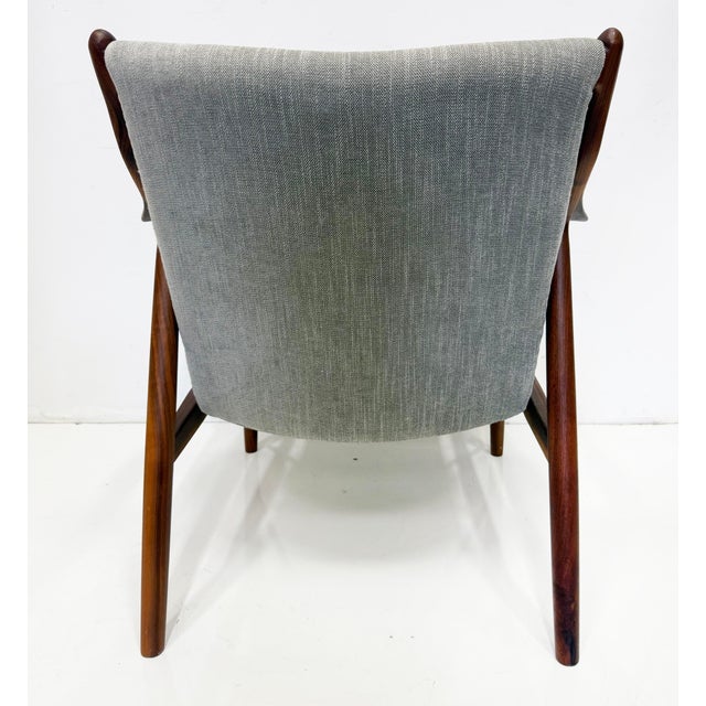Wood Danish Modern Model 45 Lounge Chair, Finn Juhl Manner, Pair For Sale - Image 7 of 16