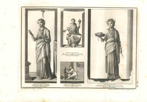 Nicola Billy, Ancient Roman Frescoes, 18th Century, Etching