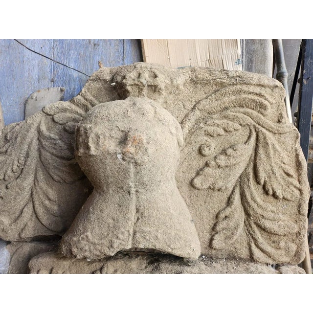 Own a remarkable piece of Spanish heritage with this grand 16th-century family coat of arms, expertly carved in sandstone....