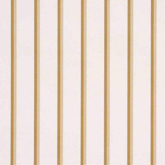 Schumacher Tyla Stripe Wallcovering In Dijon For Sale