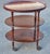 Early 20th Century Mahogany Oval Three-Tiered Rolling Bar Cart For Sale - Image 11 of 13