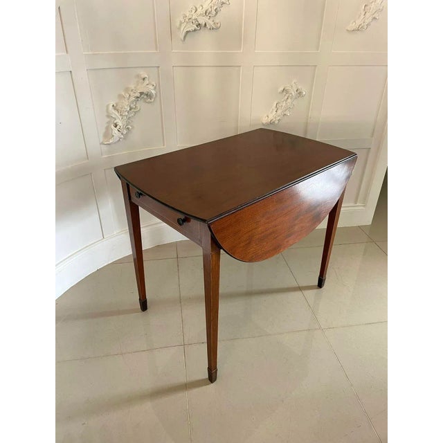 Antique Inlaid Mahogany Pembroke Table, 1780s For Sale - Image 13 of 13