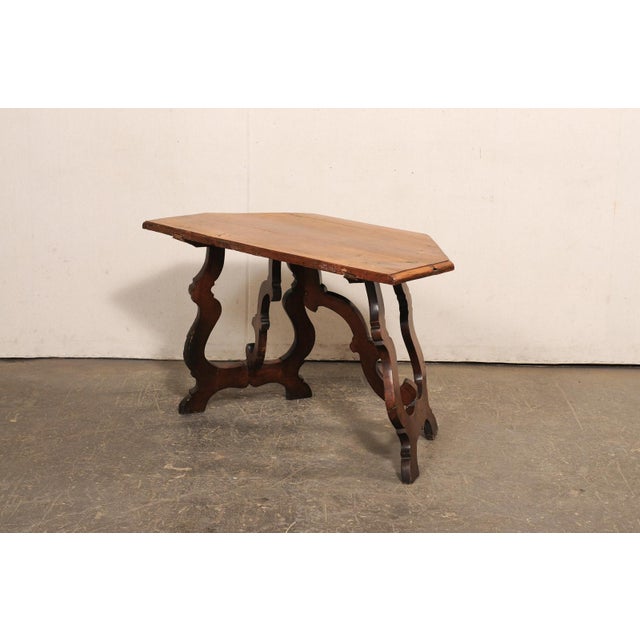 18th C. Italian Lyre-Leg Demi Side Table For Sale In Atlanta - Image 6 of 10