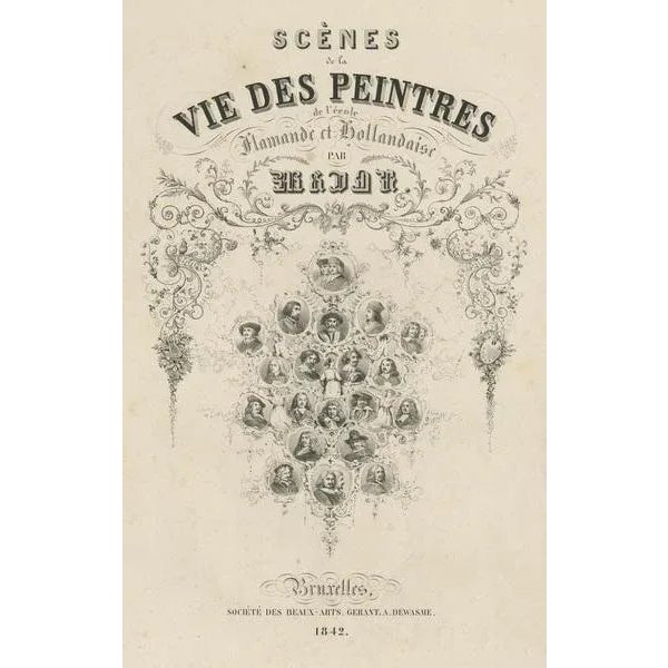 Madou, Portraits of Painters of the Flemish and Dutch School, 1842, Print For Sale - Image 6 of 7