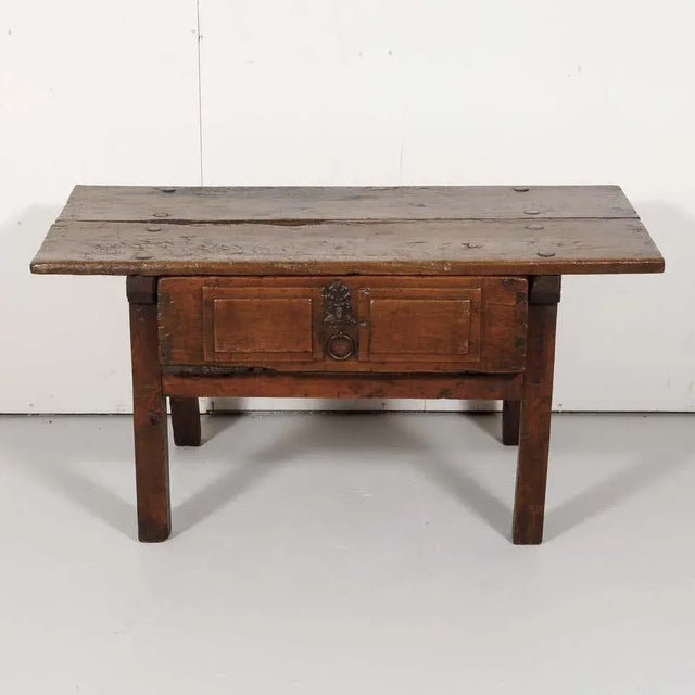18th Century Solid Walnut Spanish Side Table For Sale - Image 4 of 13