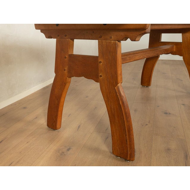 Brown Brutalist Farmhouse Dining Table For Sale - Image 8 of 9