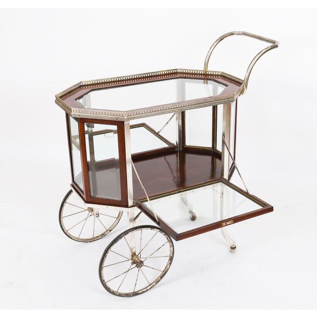 Antique Art Deco French Gilded Bar Cart, 1920s For Sale - Image 14 of 18