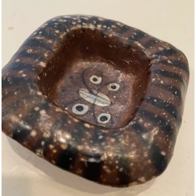 Tiny Wood Fired Square Pinch Bowl with Butterfly Design by Jenny Mendes. Jenny Mendes is a ceramic artist based in Ohio,...