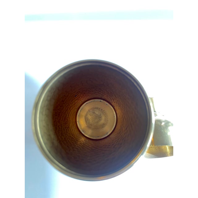 Metal MCM Brass Cocktail Shaker in Hammered Finish, 1950s For Sale - Image 7 of 13