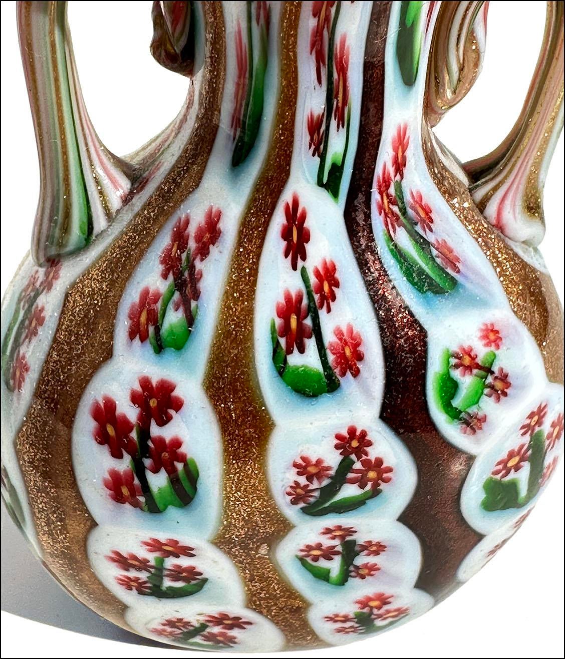 Vittorio Zuffi for Fratelli Toso Murano Flower Cane Murrine