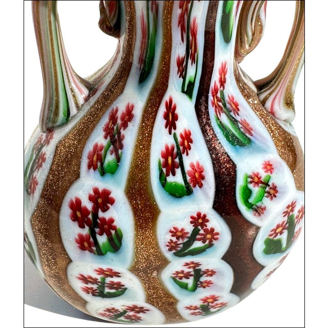 Vittorio Zuffi for Fratelli Toso Murano Flower Cane Murrine Cabinet Vase For Sale In New York - Image 6 of 10