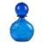 Vintage Correia 1989 Cobalt Blue Acid Cut Triangle Design Limited Edition Cabinet Flower Vase With Added Stopper For Sale