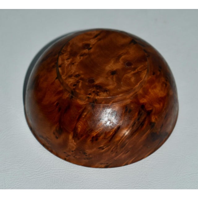 Vintage Thuya Wood Root Handcrafted Grain Bowl For Sale - Image 9 of 11