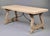 Italian Bleached Oak Trestle Table With Wrought Iron Stretcher For Sale - Image 11 of 12