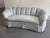 Traditional Blue Channel Back Upholstered Pleated Skirt Sofa by Harden Furniture For Sale - Image 3 of 12