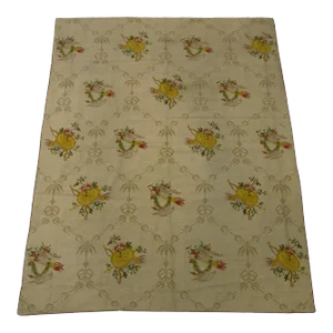 19th Century Floral European Needlework Rug