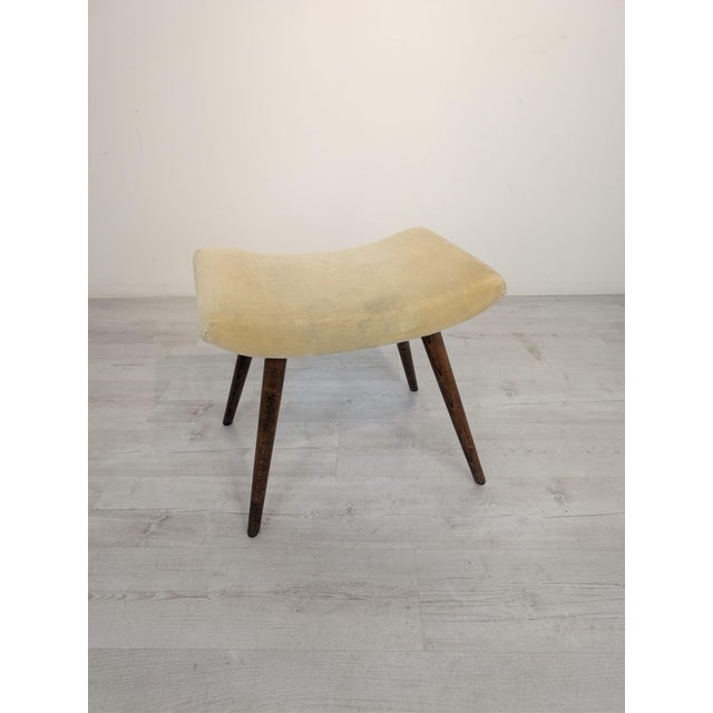 Vintage Pouf in Fabric, 1960s For Sale - Image 11 of 11