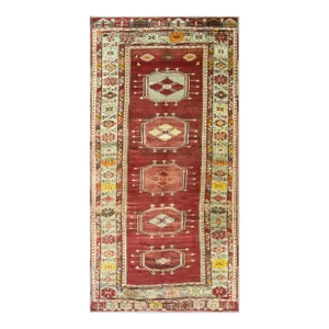 Antique Turkish Kirshehir Runner/Gallery Rug 5'5" X 11'3"