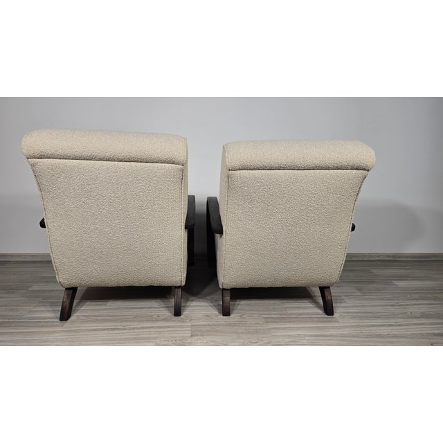 Wood Art Deco Lounge Chairs from Jindřich Halabala, 1950s, Set of 2 For Sale - Image 7 of 11