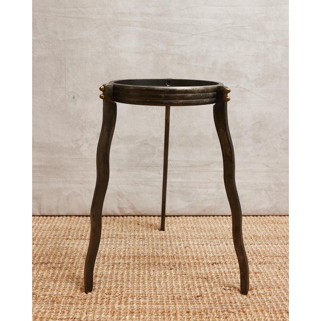 1980s Will Stone Wavy Squiggle Metal Side Table For Sale - Image 16 of 16