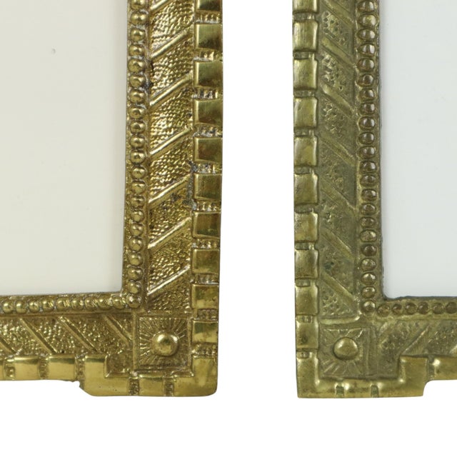 Antique French Polished Brass Photo Frames, 1890s, Set of 2 For Sale - Image 17 of 18