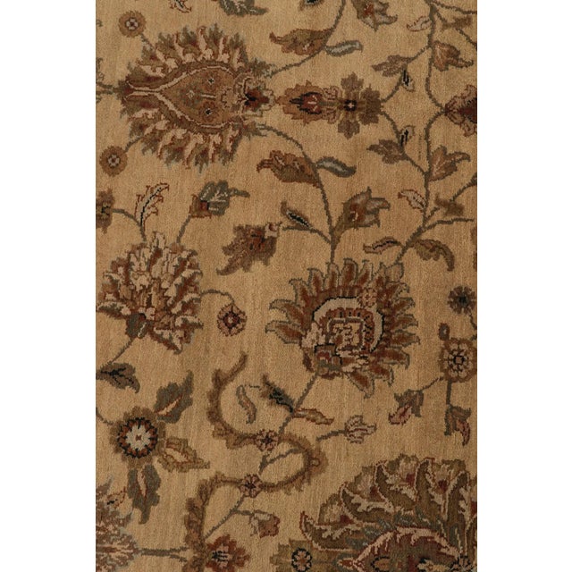 2010s Rug & Kilim’s Persian Style Rug in Beige-Brown and Gold Floral Pattern For Sale - Image 5 of 6