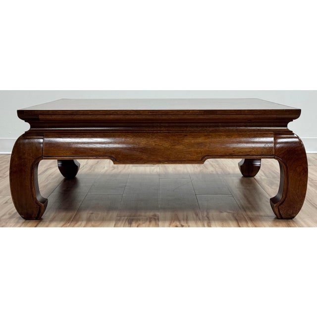 Chinoiserie Vintage Thomasville Ming Leg Wood Coffee Table For Sale - Image 3 of 11